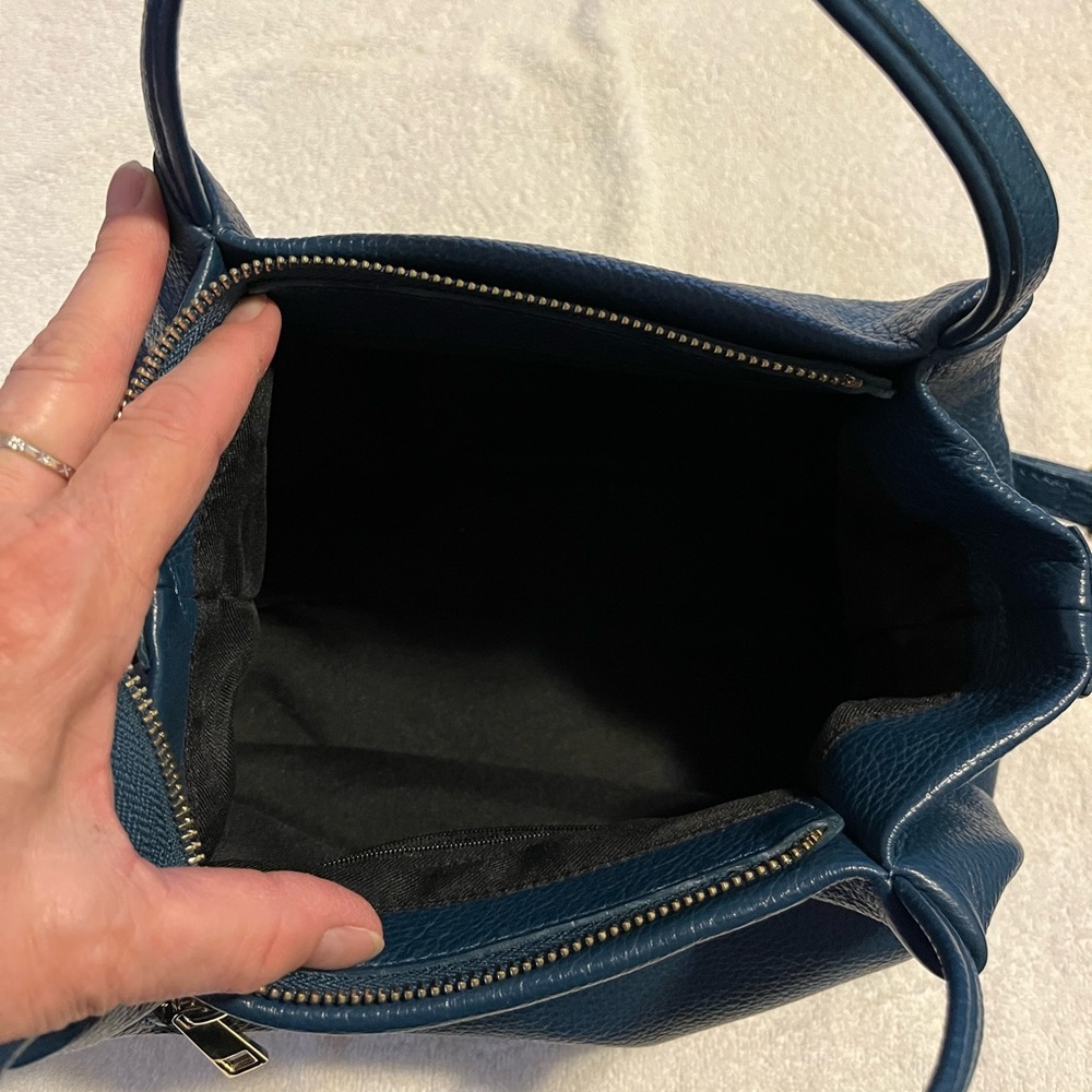 Claudia Firenze Blue Leather Bag - Picture 3 of 8